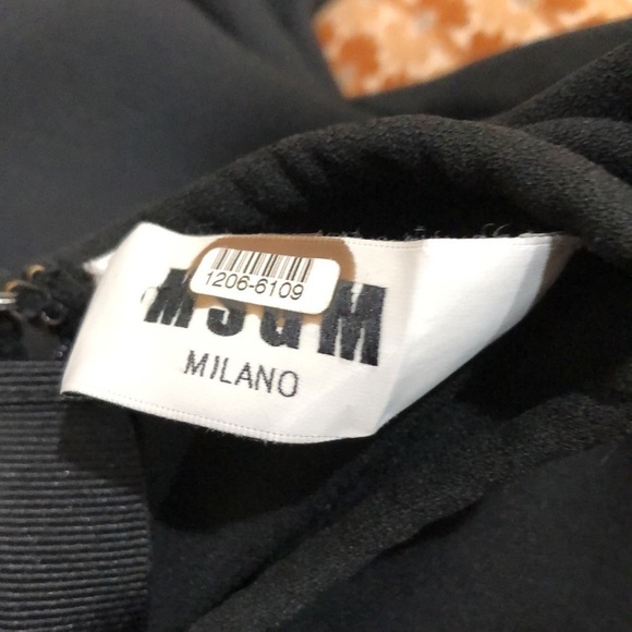 MSGM Floral Pleat Dress Size 38 IT US 2 Black - Picture 6 of 10